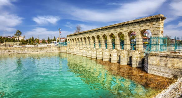 Photo of Beysehir stone bridge in Konya, Turkey.