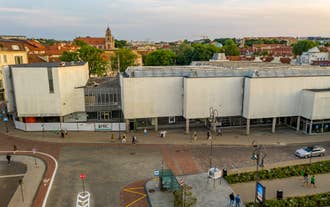 Aerial view of Vilnius old city.