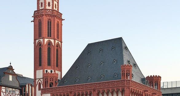photo of view of Frankfurt, Germany - MAY 2011: View of the Old St Nicholas Church, Frankfurt Oder, Germany.