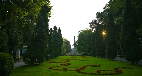 Photo of Copou Park in Iasi Romania during summer ,Romania .