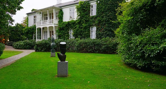 Photo of view of the Louisiana Museum of Modern Art , Denmark.