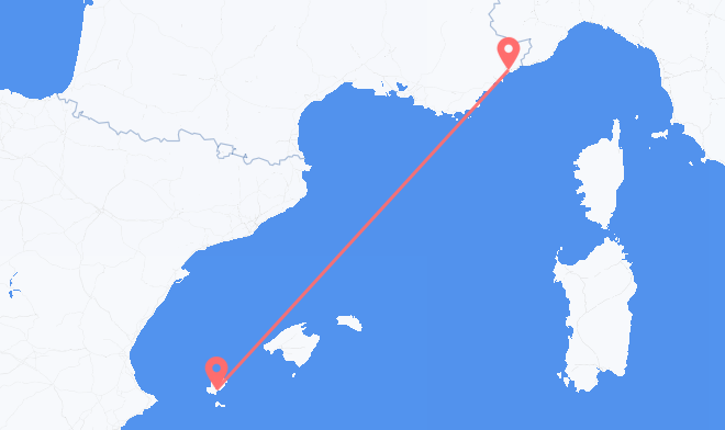 Ibiza to Nice