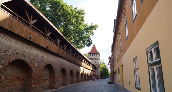 Photo of The Carpenters' Tower (Turnul Dulgherilor), Sibiu, Transylvania, Romania .