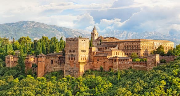 Photo of ancient arabic fortress of Alhambra, Granada, Spain.