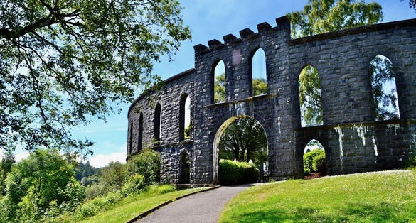 photo of view of McCaig's Tower in Oban, Scotland.