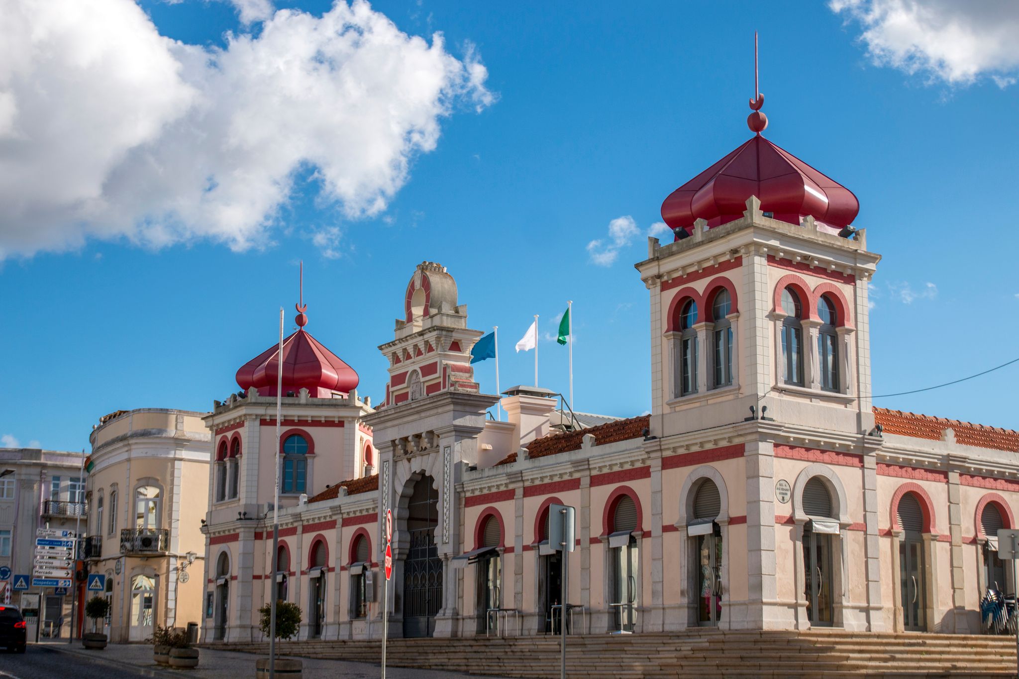 Photo of view of the beautiful market of Loule city, Portugal.