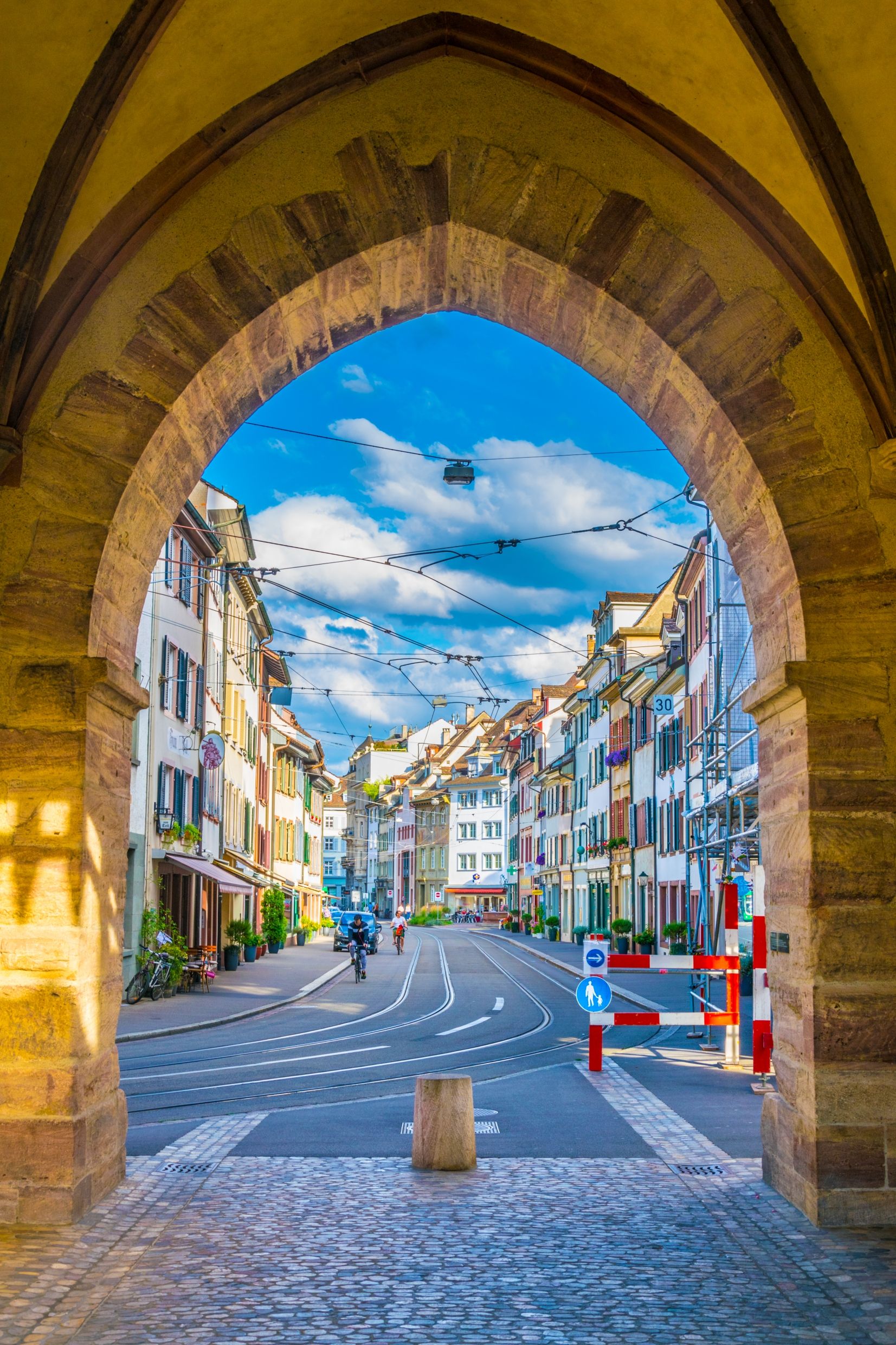 photo of through the Gate of Spalen in Basel, Switzerland.