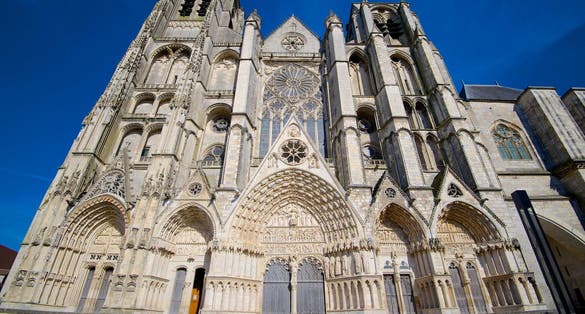 Bourges Cathedral featuring a church or cathedral and heritage architecture