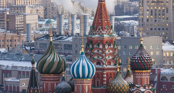 photo of St Basil's Church .