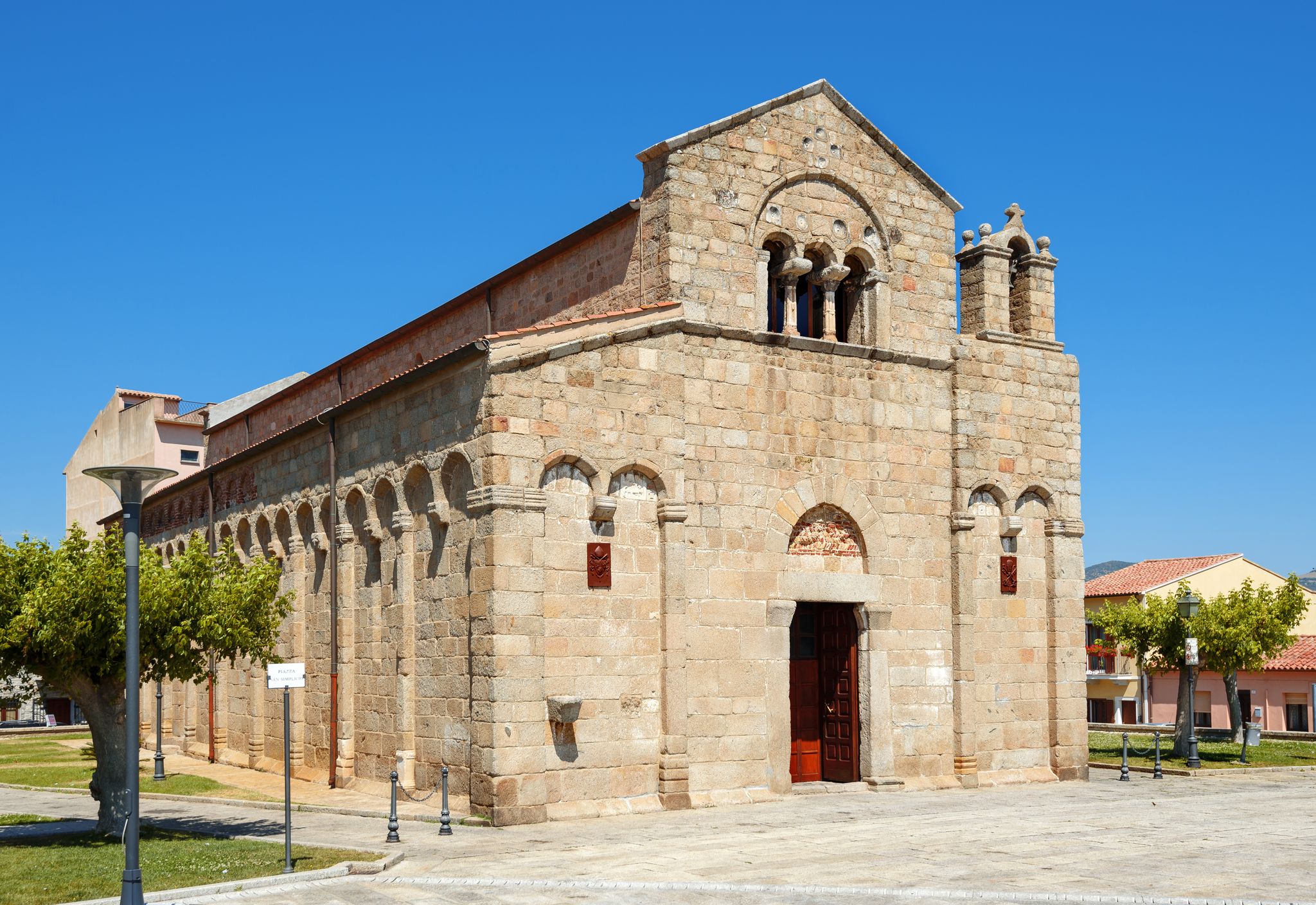 View of San Simplicio Basilica in Olbia, Sardinia,Italy.
