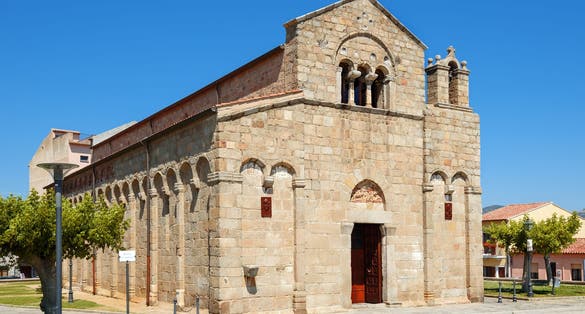 View of San Simplicio Basilica in Olbia, Sardinia,Italy.