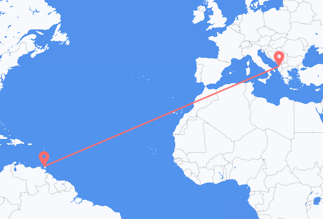 Port of Spain to Tirana