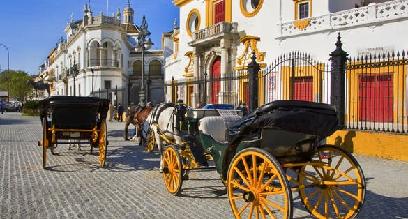 Bullring of the Real Maestranza de Caballeria of Seville.