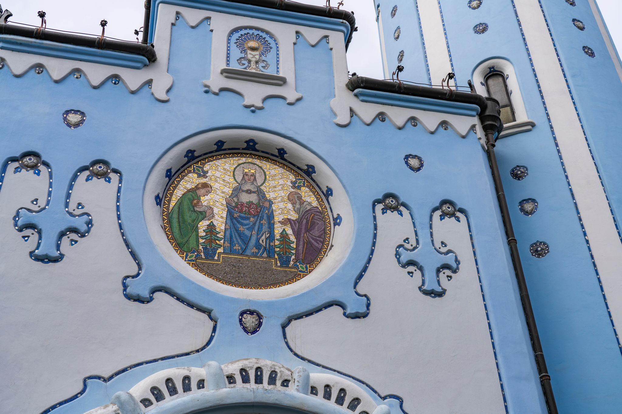 Romantic blue church in Bratislava. Art-deco St. Elisabeth (Blue) church in Bratislava. 