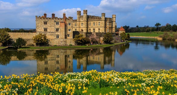 Photo of view of Leeds Castle.
