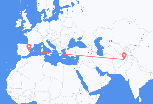 Kabul to Valencia
