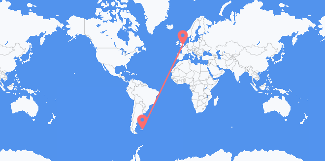 Falkland Islands (Islas Malvinas) to the United Kingdom