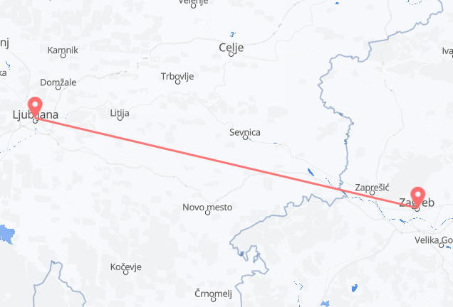 リュブリャナ ザグレブへ