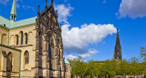 Photo of cathedral Square in Muenster, Germany.
