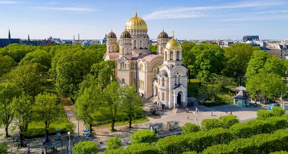 Photo of view Of Riga Nativity Of Christ Cathedral ,Famous Church ,Latvia.