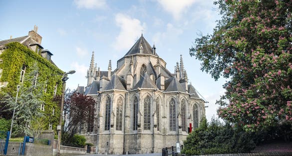 Saint Waltrude (Sainte Waudru) collegiate church in Mons, capital of the Wallonian province of Hainaut in Belgium.
