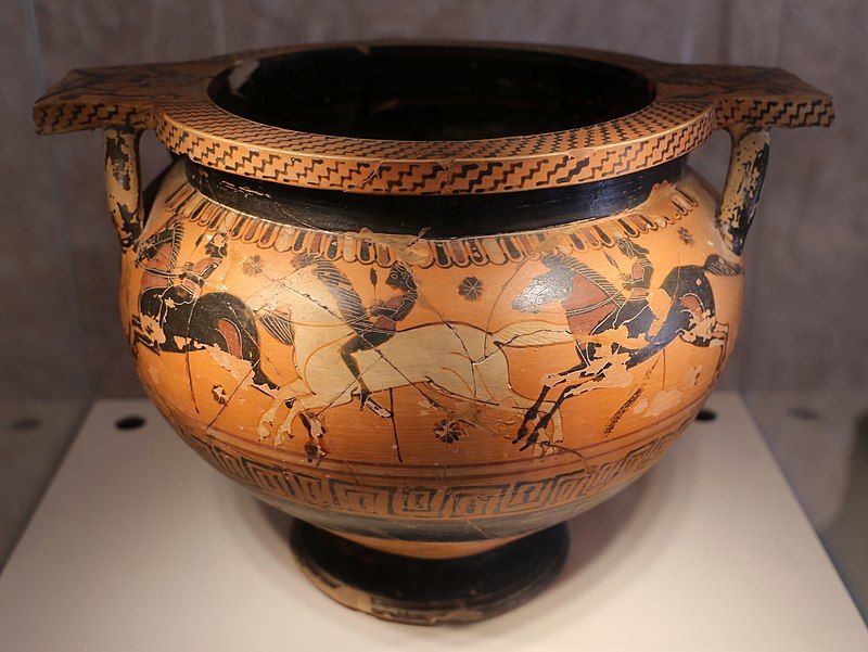 photo of view of Cratere corinzio a colonnette, Bari, Italy.