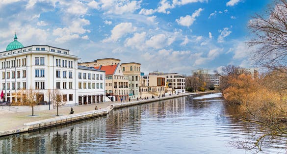 Winter cityscape in Potsdam, Brandenburg