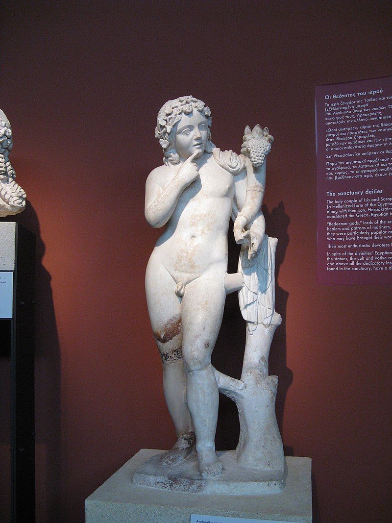 photo of view of The statue of Harpocrates (Roman era Thessaloniki, Greece.