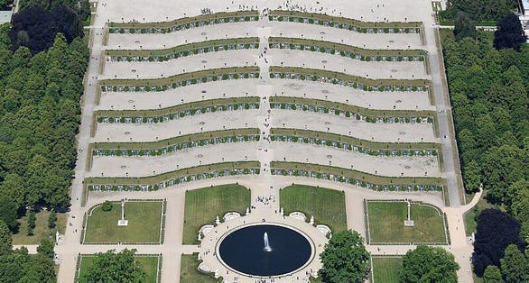 photo of Aerial view of Sanssouci and its terraced gardens Potsdam, Germany.