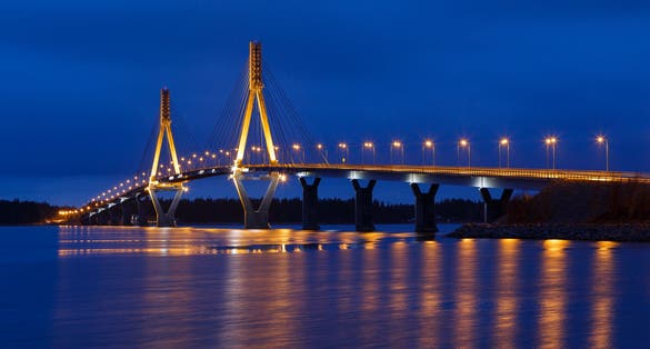 Photo of the Replot (Raippaluoto) bridge is the longest bridge in Korsholm, Finland.