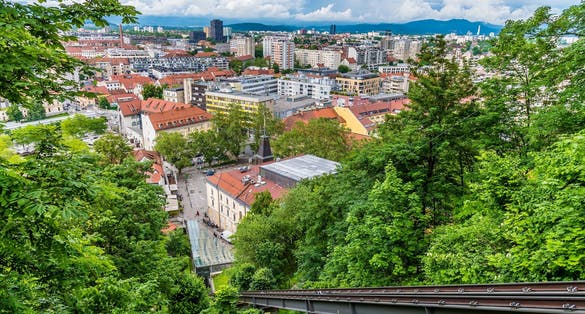 Photo of Castle funicular Ljubljana ,Slovenia.