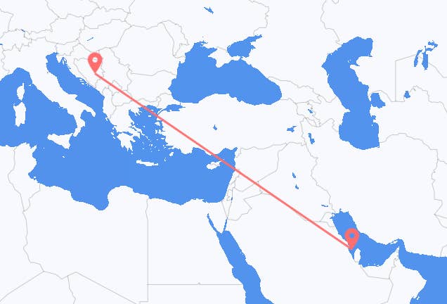Bahrain Island to Sarajevo