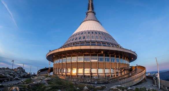 Ještěd tower in Jizerske mountains (czech republic) Liberec