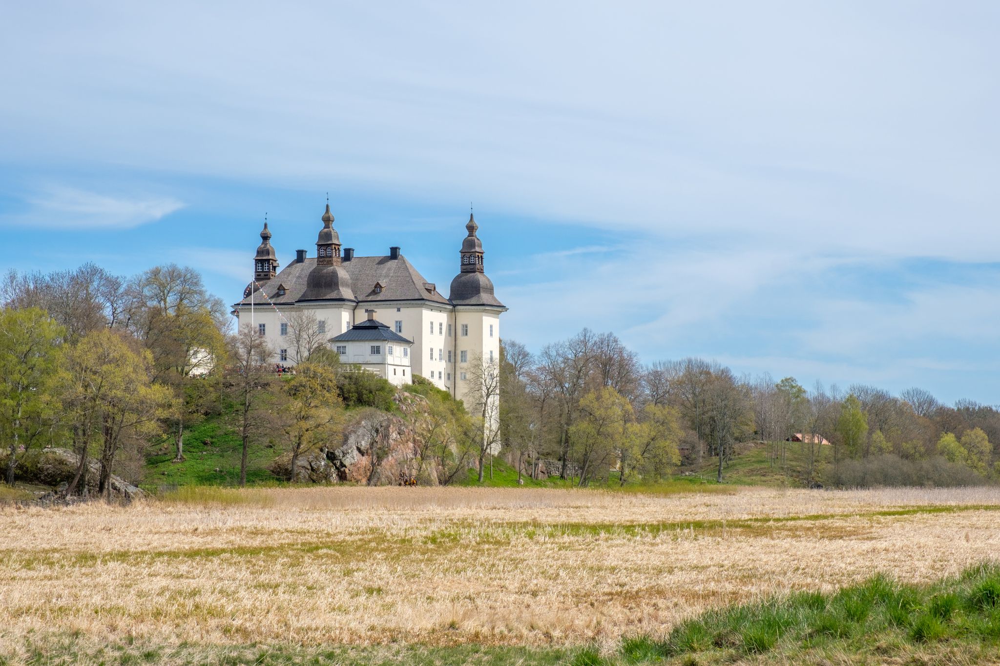 photo of Linkoping, Sweden - May 13: Ekenas castle on May 13, 2017 in the countryside outside Linkoping. The castle, which is a popular tourist attraction, was built in the 17th century.