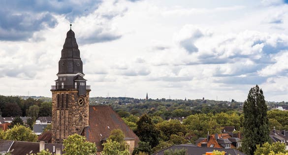 Photo of Cityscape of Bochum with Melanchthonkirche, Bochum, NRW, Germany.