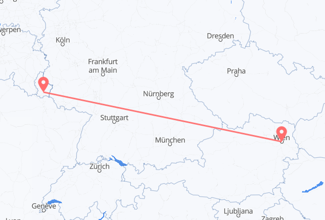 Vienna nach Luxemburg