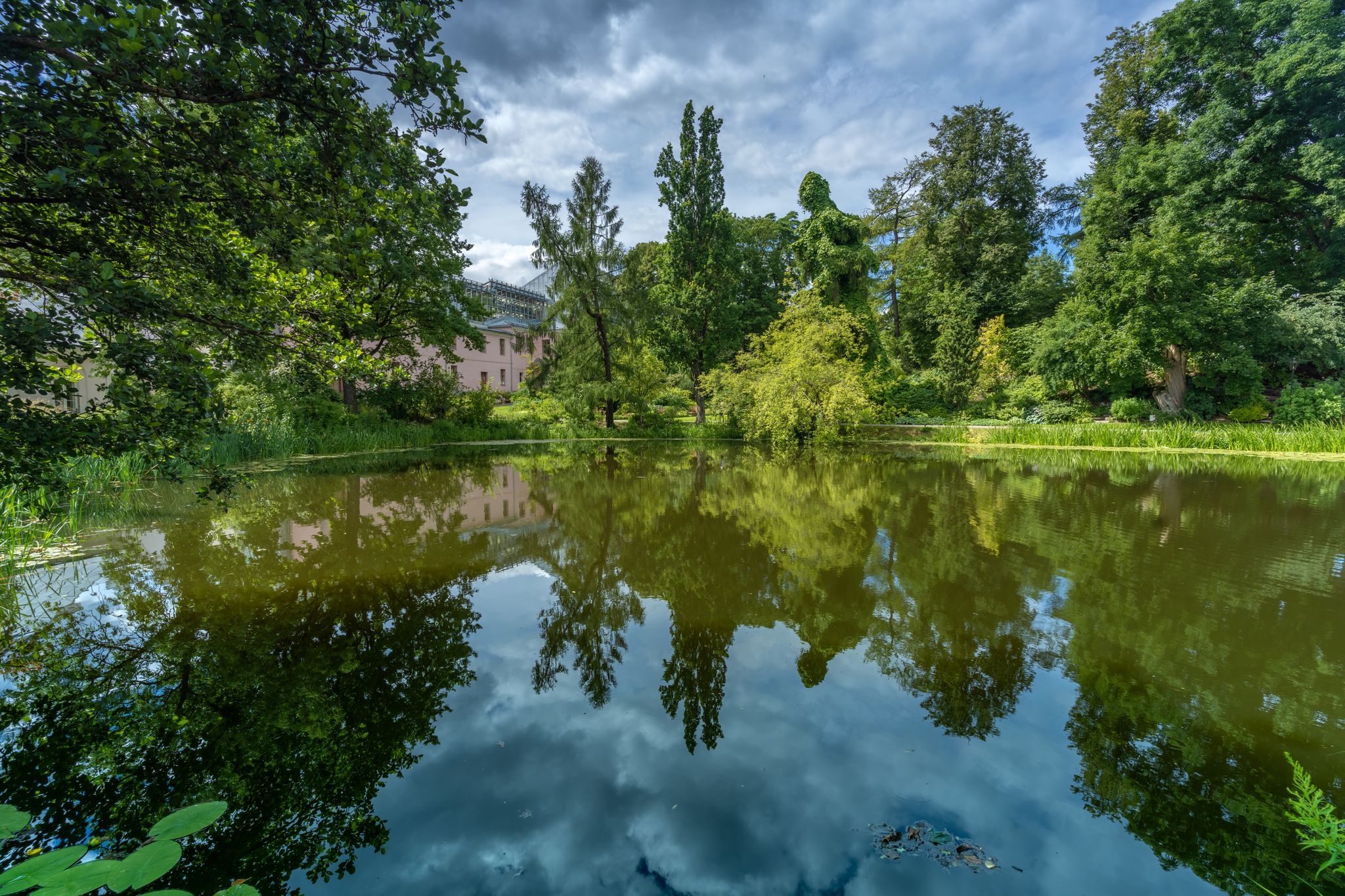 Photo of beautiful University of Tartu Botanical Gardens in Tartu, the second largest city of Estonia.