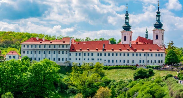 Photo of aerial view of Strahov Monastery in Prague, Czech Republic.