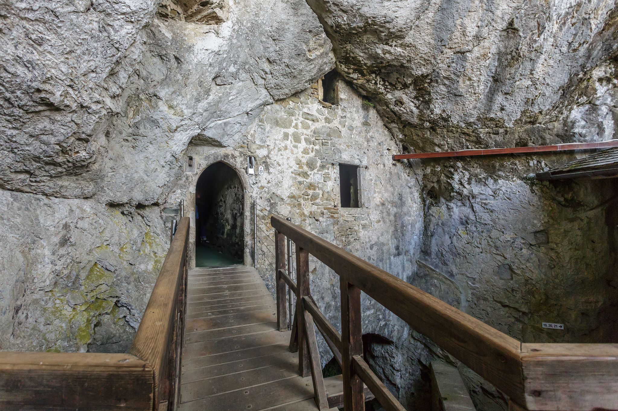 Interior Predjama Castle in Postojna Cave, Slovenia