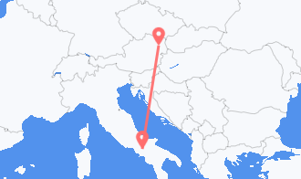 Train tickets from Vienna to Benevento