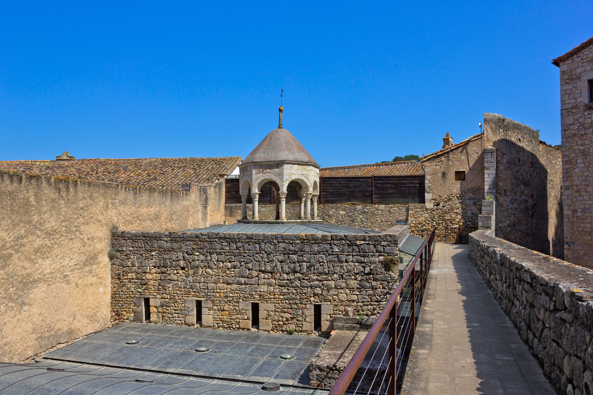 Photo of View of Arab Baths - Romanesque construction (12th century) inspired by Roman baths in Girona, Spain .