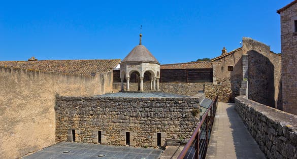 Photo of View of Arab Baths - Romanesque construction (12th century) inspired by Roman baths in Girona, Spain .