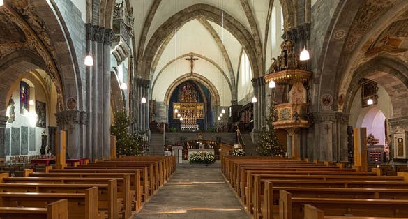 photo of inside the Cathedral of Saint Mary of the Assumption in Chur, Switzerland.