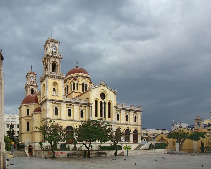 photo of view Cathedral of Agios Minas, Heraklion, Crete, Greece.