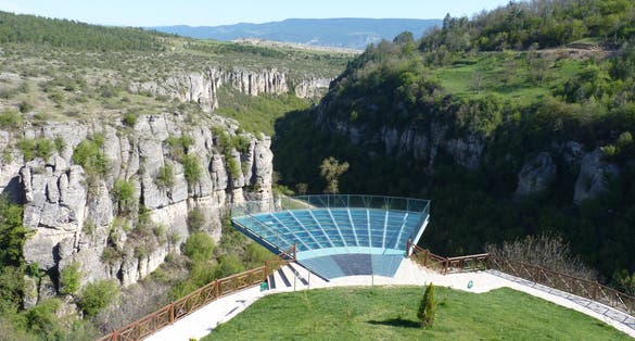 Photo of crystal Glass Terrace in Tokatli Canyon, Safranbolu, Turkey.