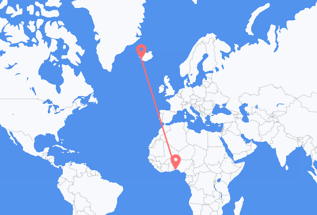 Cotonou à Reykjavik