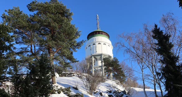 An observation tower in Mikkeli , Finland.