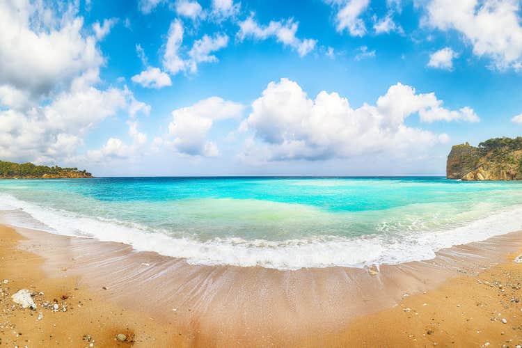 Photo of amazing seascape of Guidaloca Beach near Castellammare del Golfo. Popular travel destination.