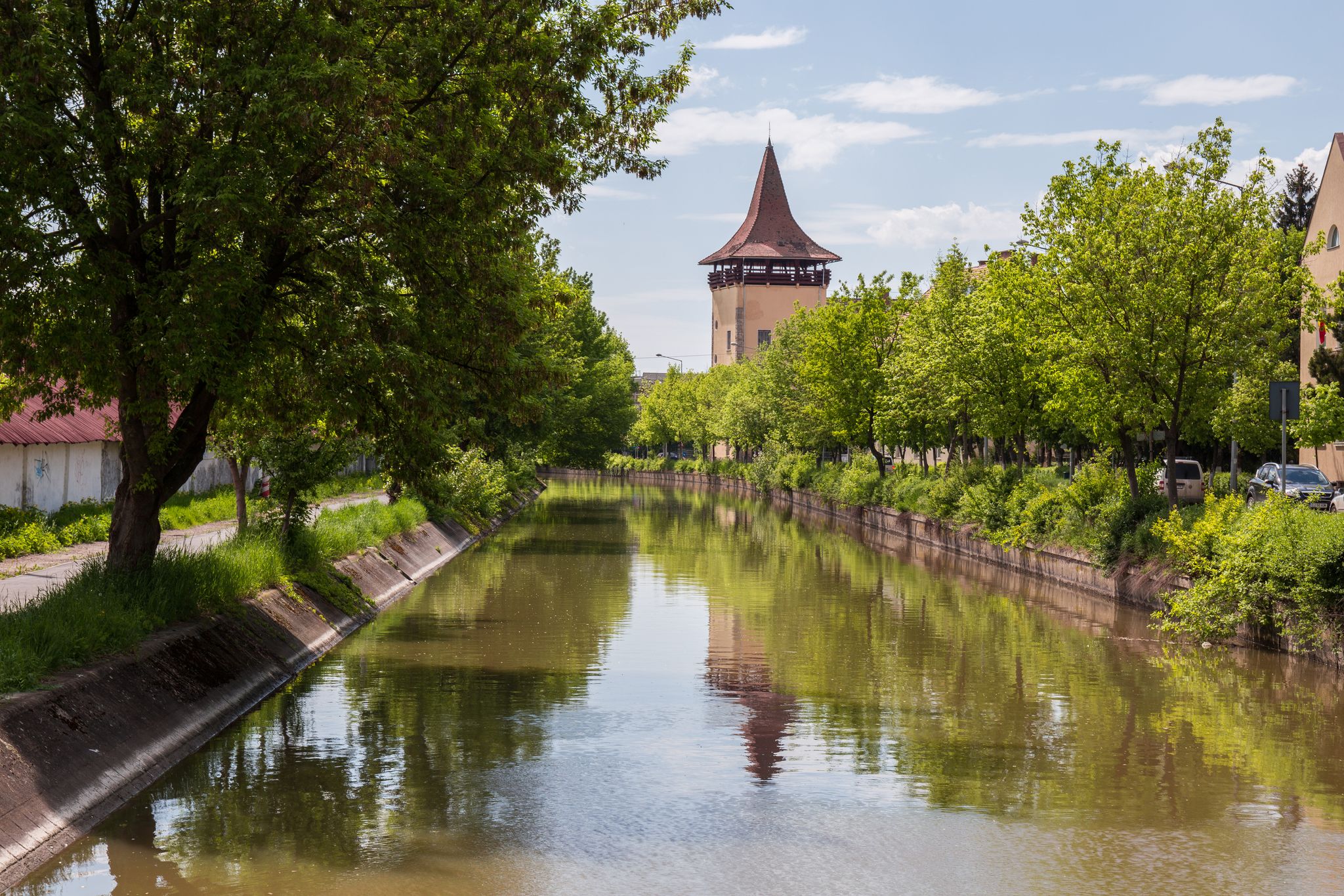 Tower near the channel , Targu Mures, Romania.