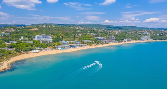 Photo of beach at Saint Konstantine and Elena near Varna, Bulgaria.